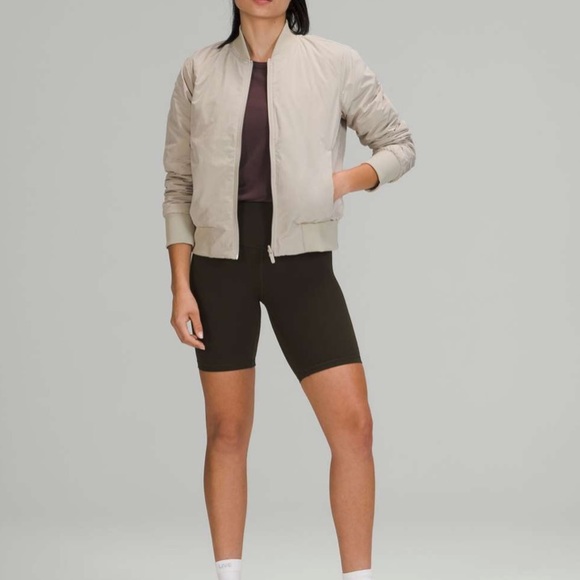 Lululemon cotton non-stop bomber jacket in raw linen - Picture 2 of 10